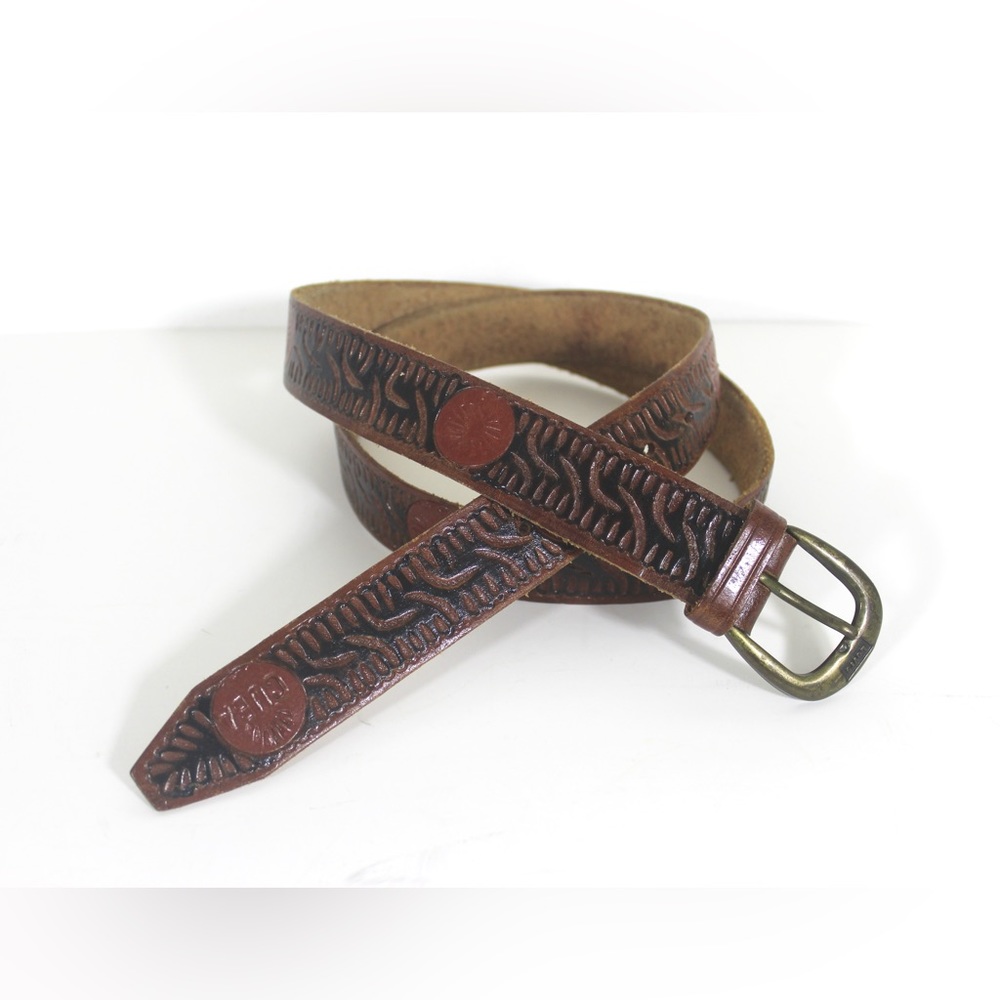 LEVIS Tooled Leather Belt Western Style CUBA